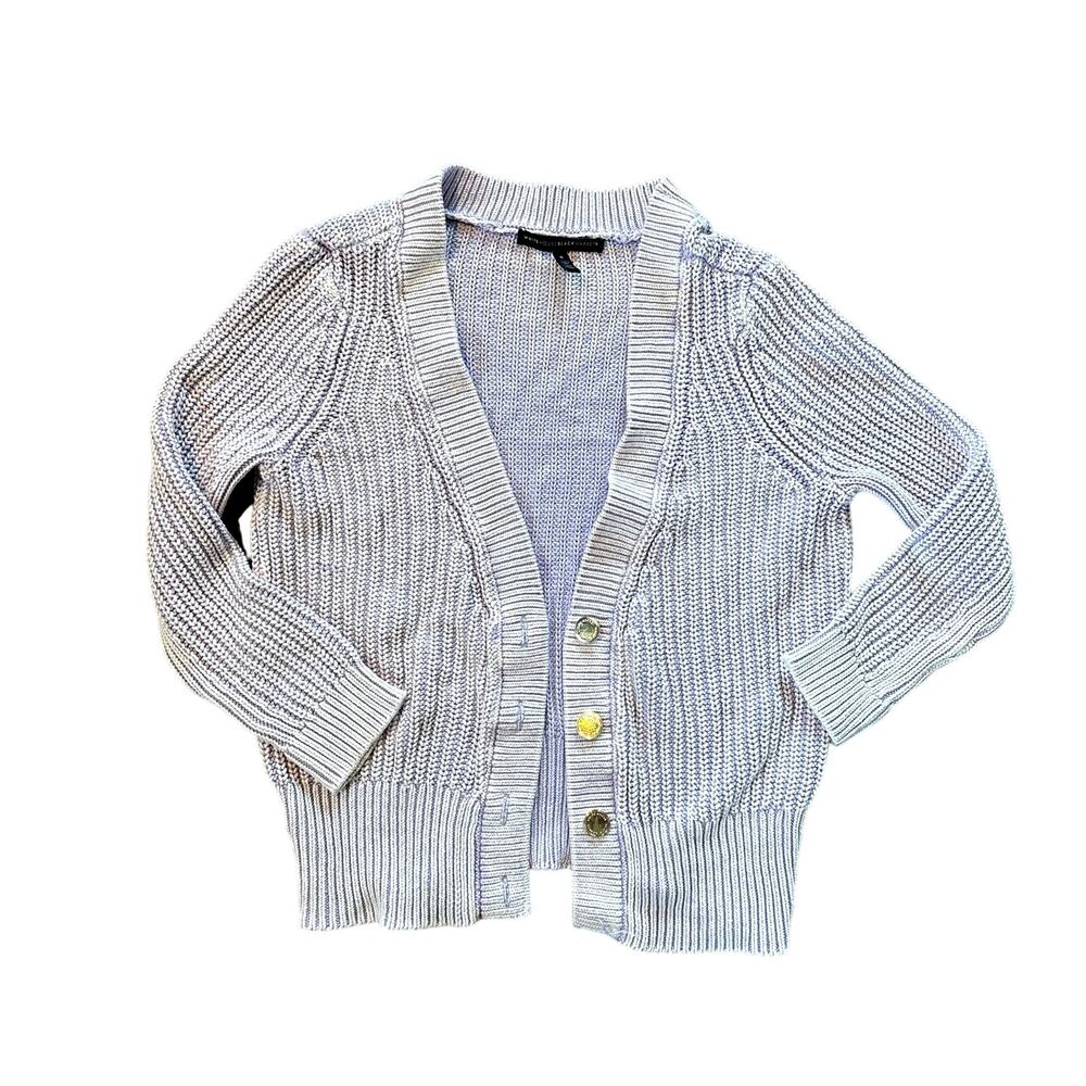 White House Black Market Small Cardigan Sweater Purple‎ Knit